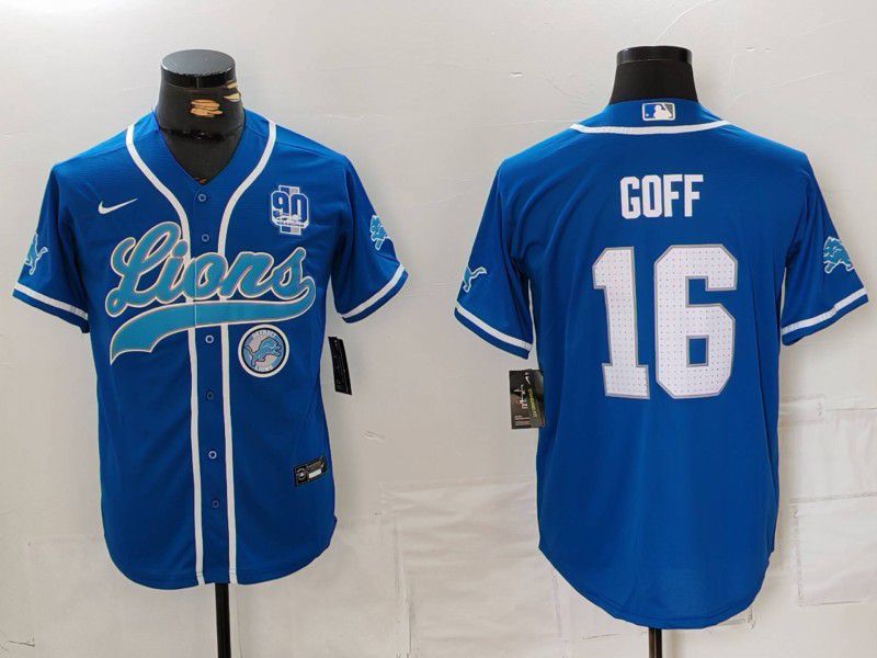 Men Detroit Lions #16 Goff Blue Second generation joint name 2024 Nike Limited NFL Jersey style 8155->detroit lions->NFL Jersey